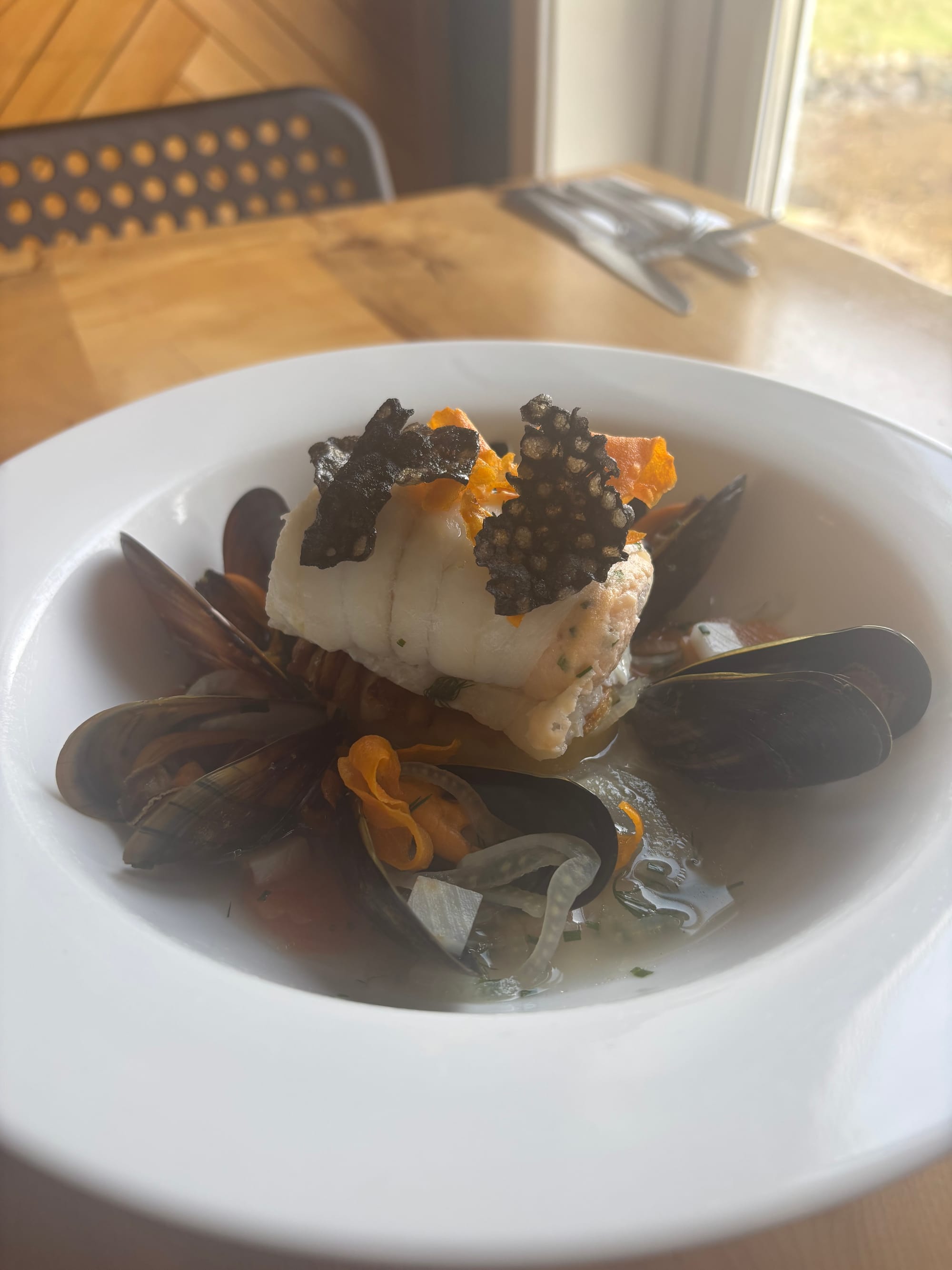 Lemon Sole and Salmon Roulade