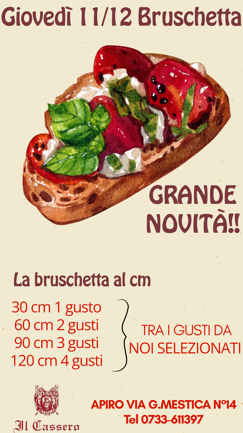 Il giovedì della bruschetta