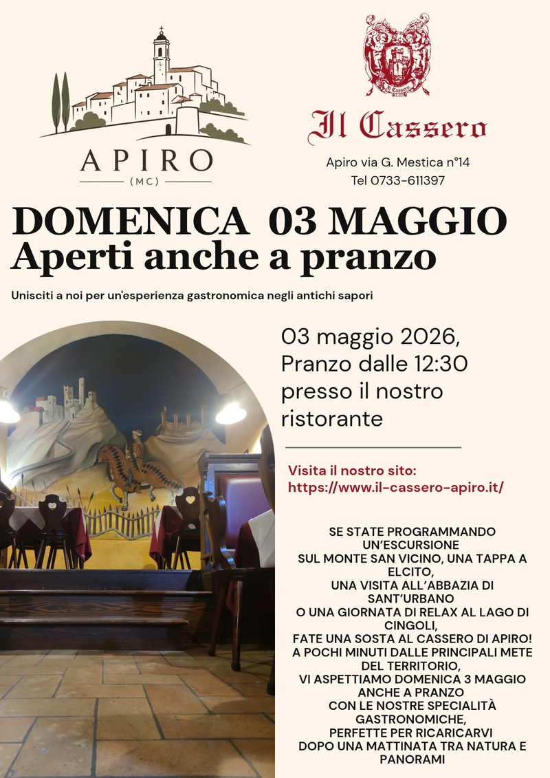 DOMENICA 3 MAGGIO
