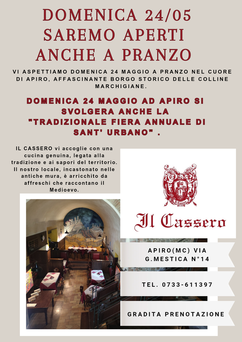 DOMENICA 24 MAGGIO