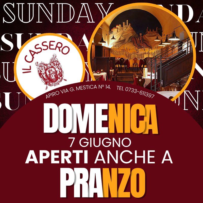 DOMENICA 7 GIUGNO