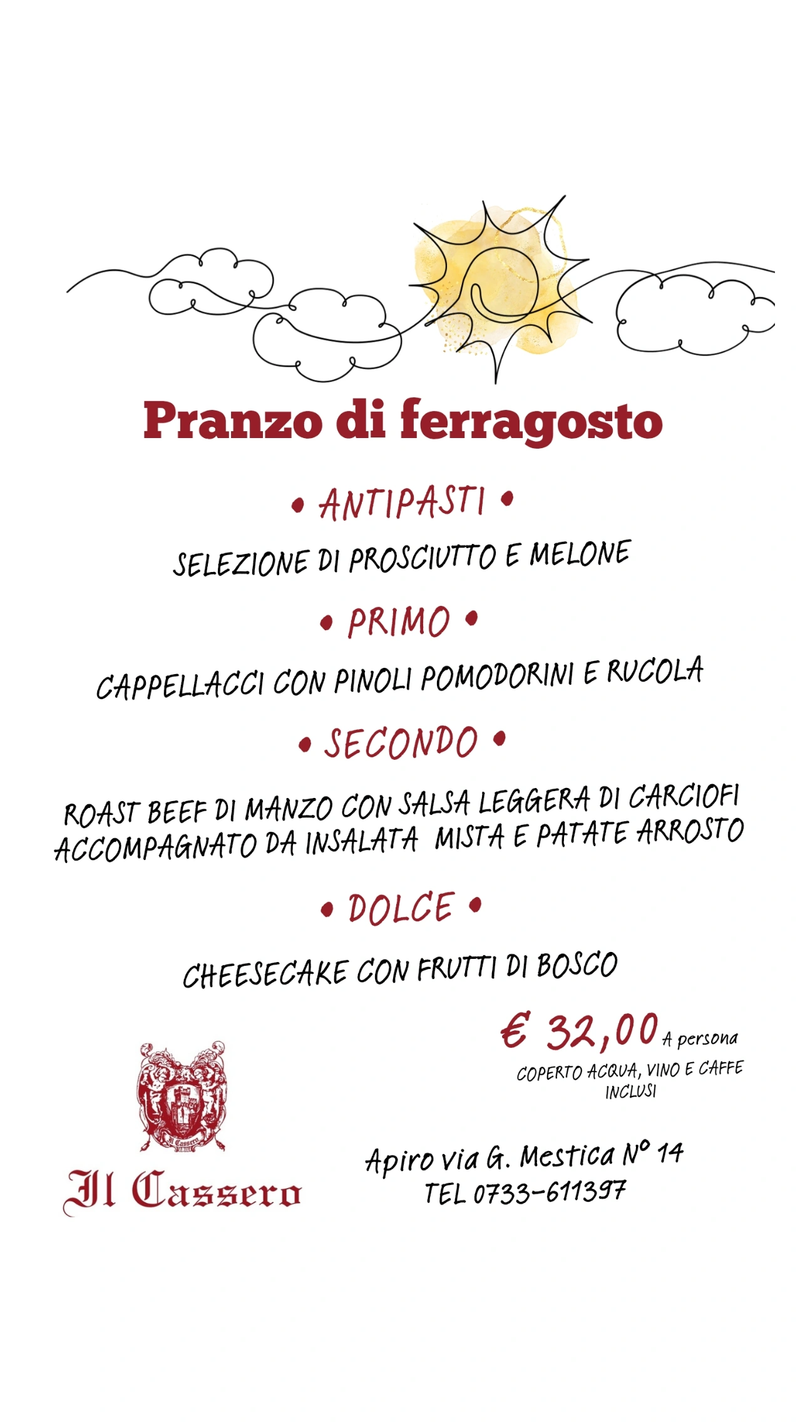 PRANZO DI FERRAGOSTO