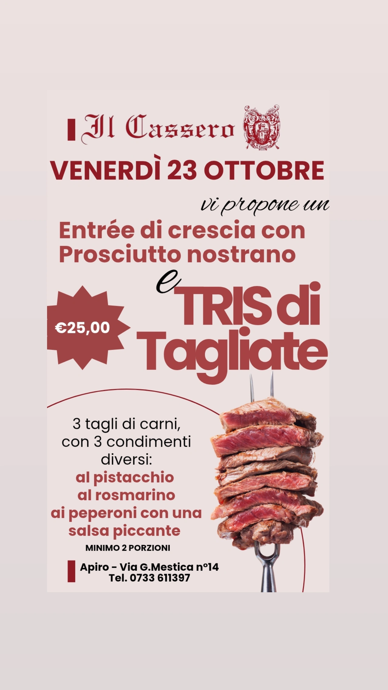 TRIS DI TAGLIATE