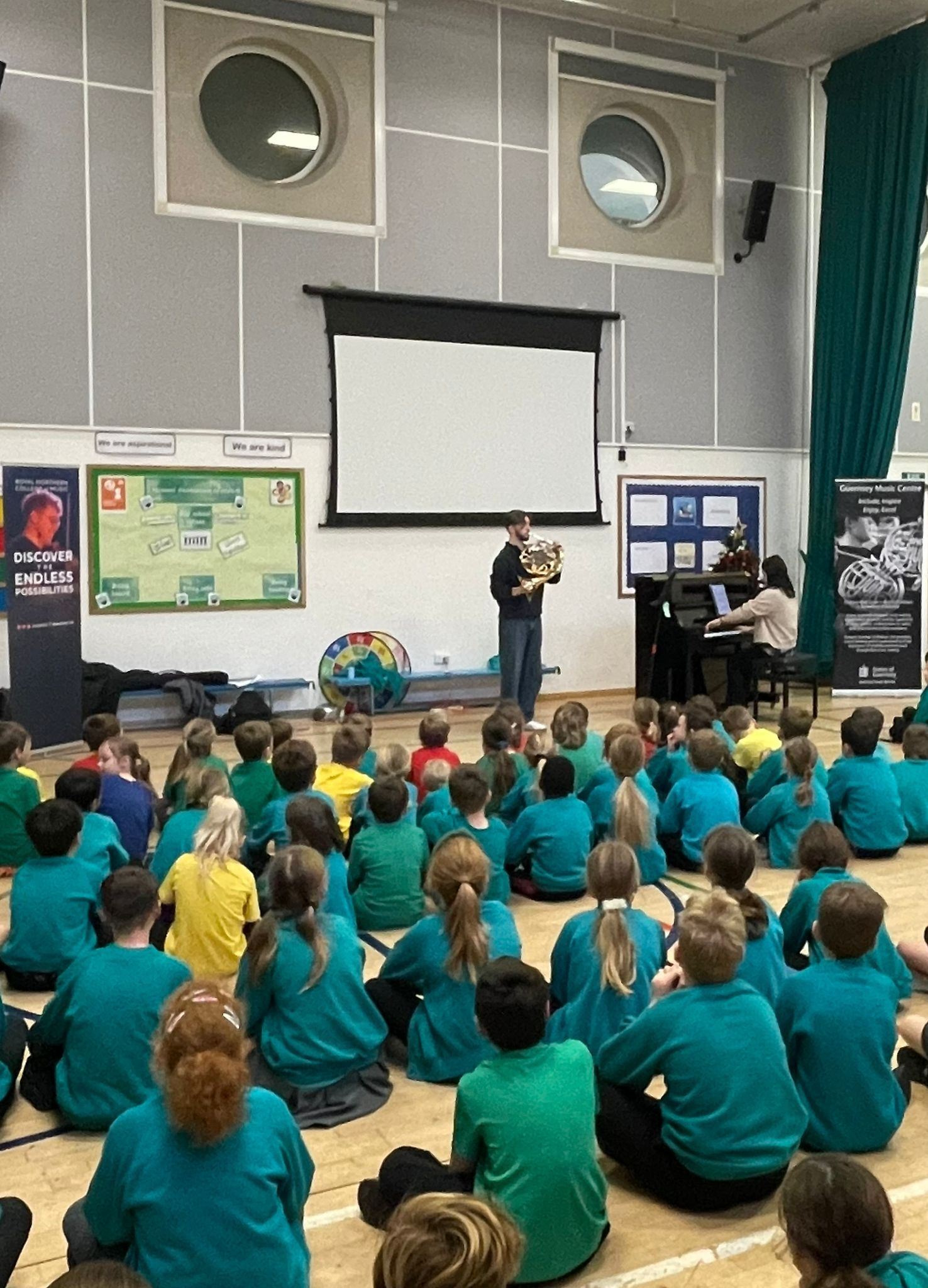 Instrument demonstrations around Guernsey Primary Schools