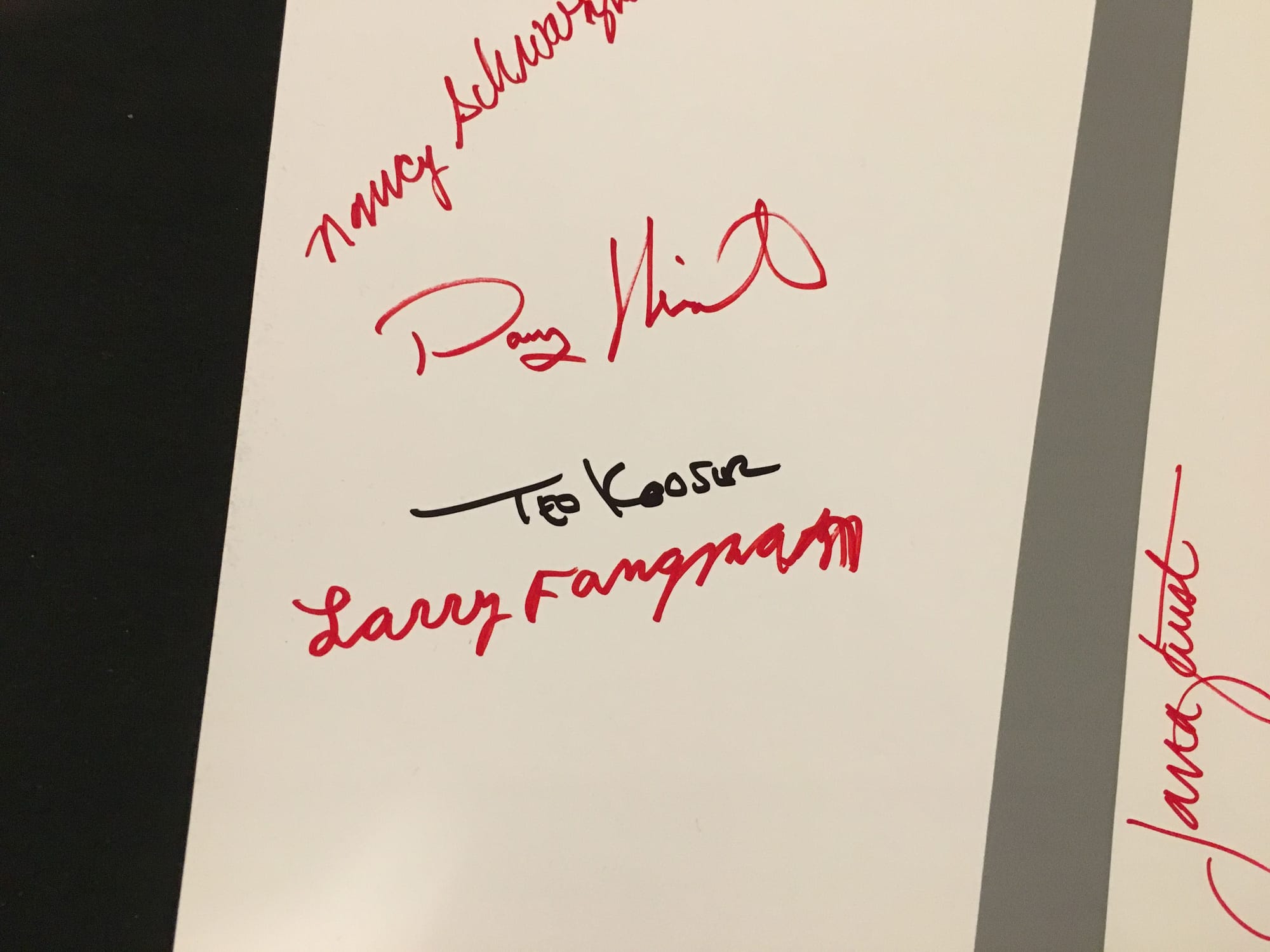 At a University of Nebraska Press event in Lincoln, I signed my name below the Poet Laureate of the United States, Ted Kooser (LOL). Read his poet, "Abandoned Farmhouse."