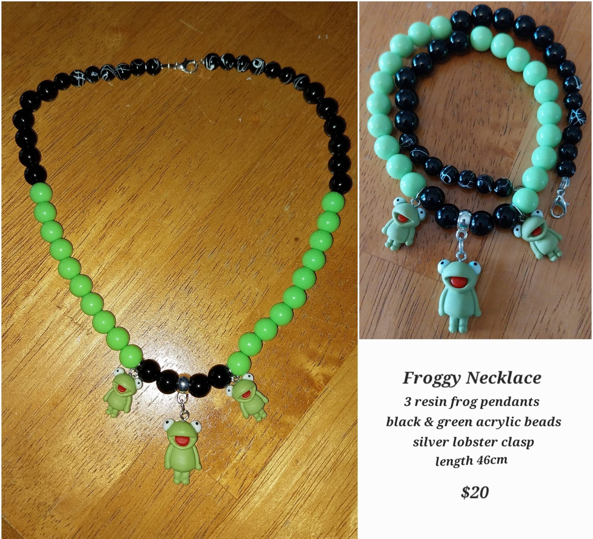 Froggy Necklace $20