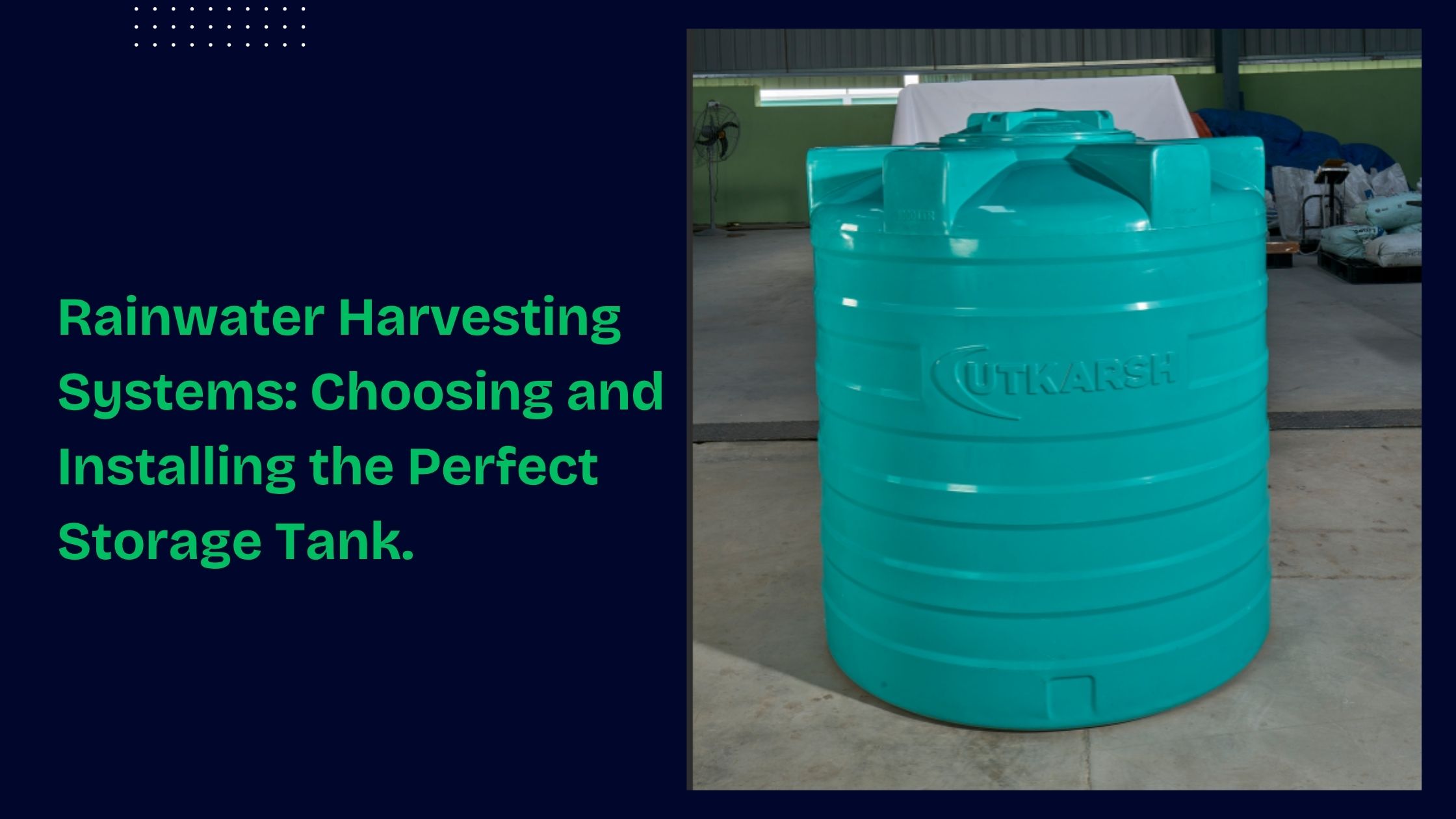 Rainwater harvesting systems