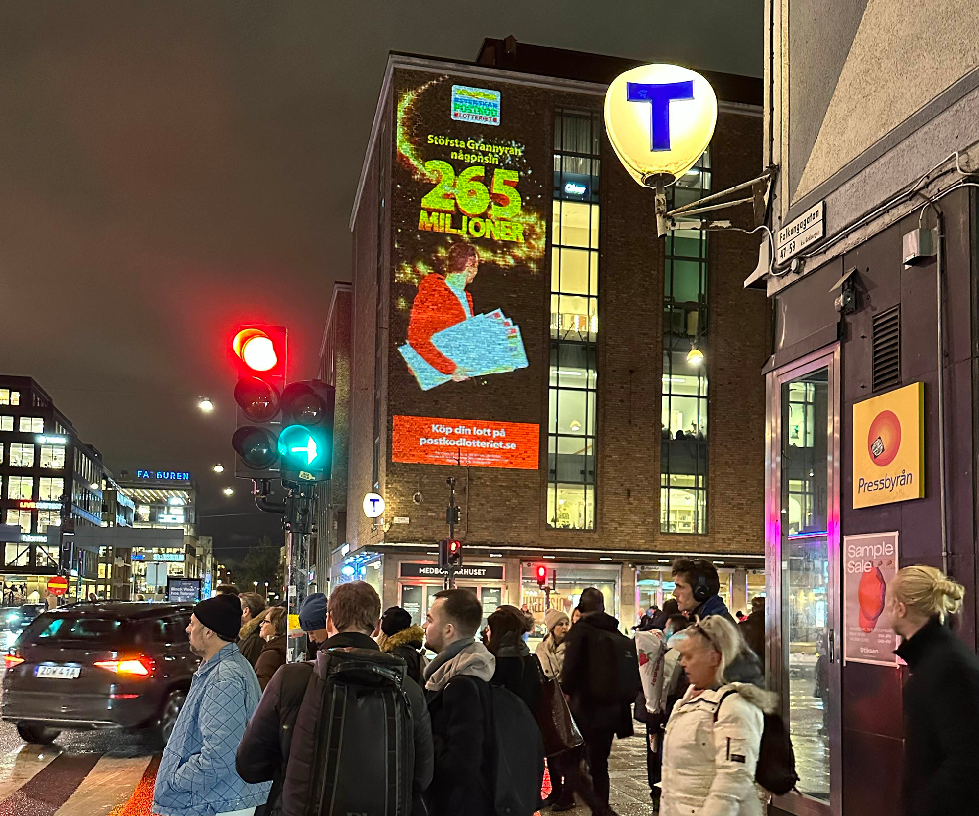 Projicera olika ytor i Stockholm