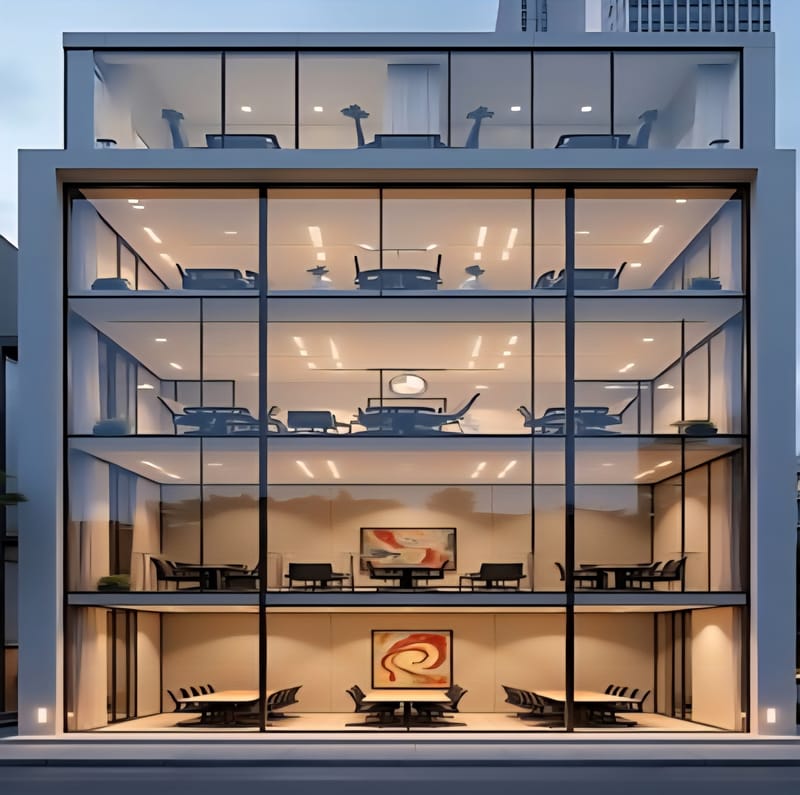 تركيب واجهات زجاجية