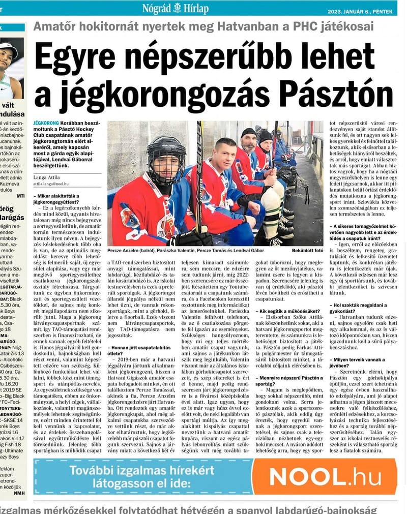 Cikket írt rólunk a Nógrád Hírlap.