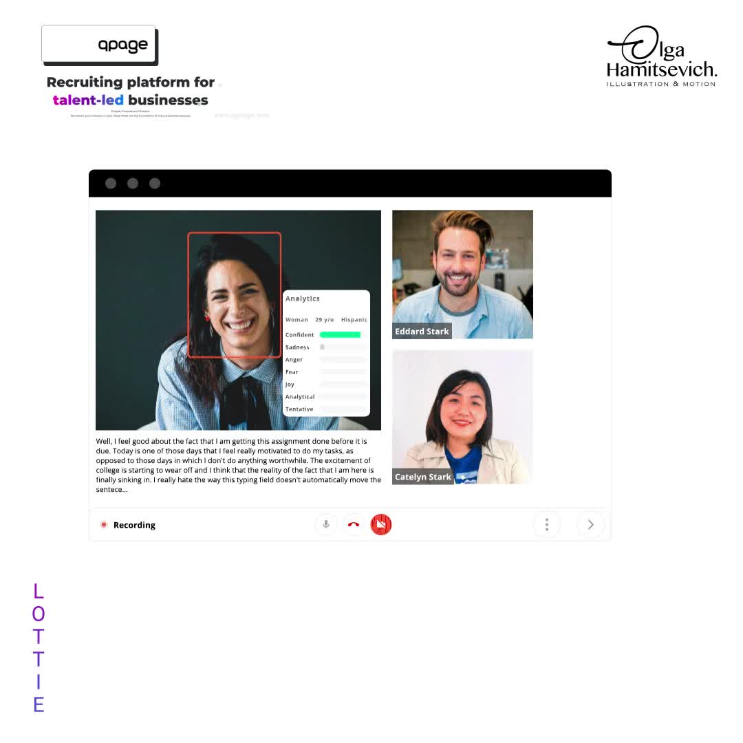 A set of Lotiie animation for "QPage"