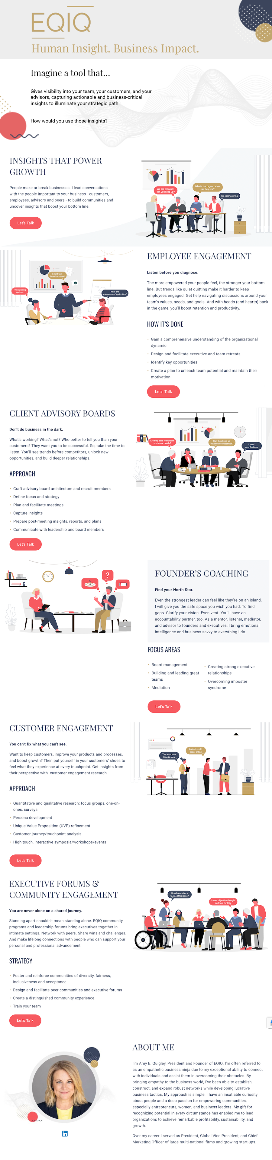 A set of illustrations for "EQIQ"