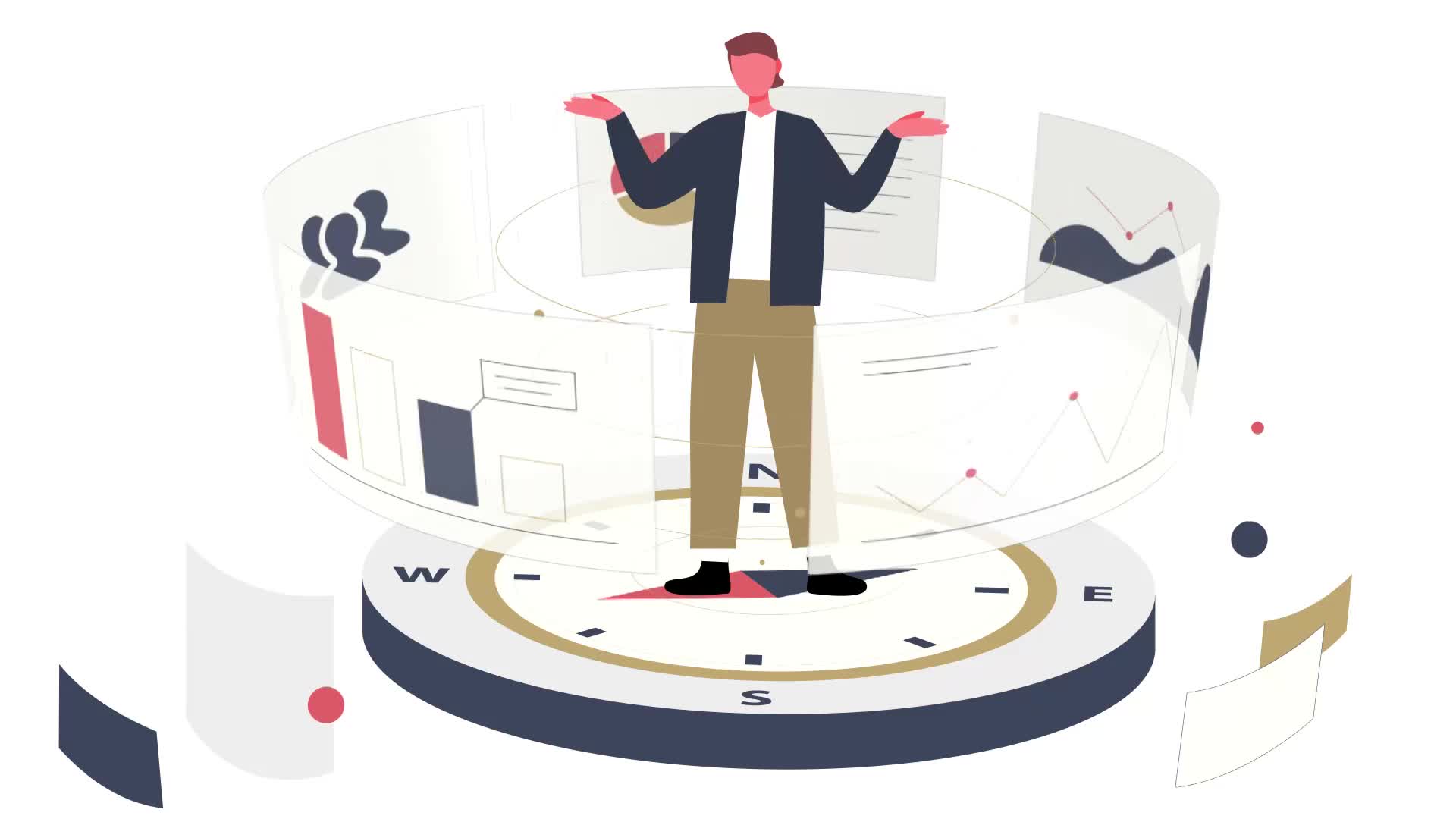 A set of illustrations for "EQIQ"