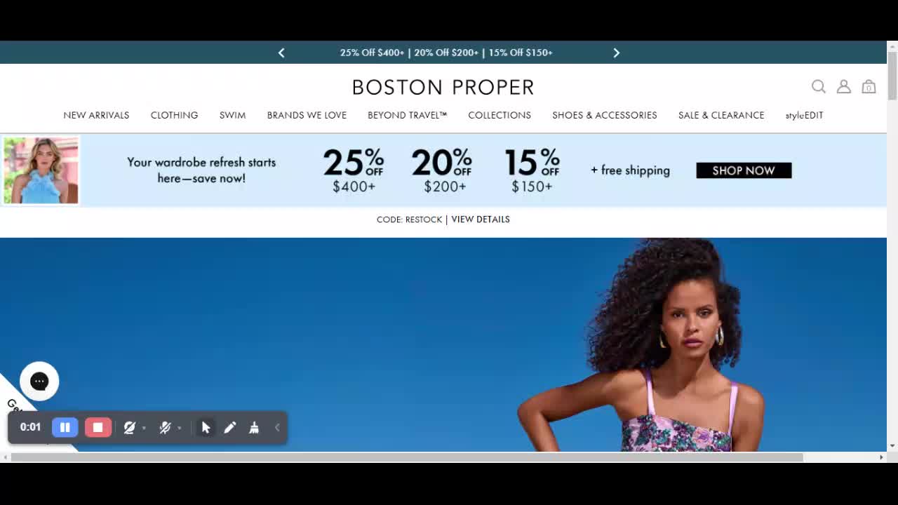 shopify store for a fashion brand