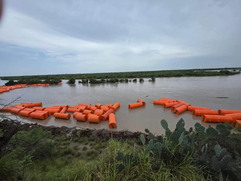 Boyas federales sueltas en el Río Bravo desbordado confirman el peligro que Frontera Federation había advertido