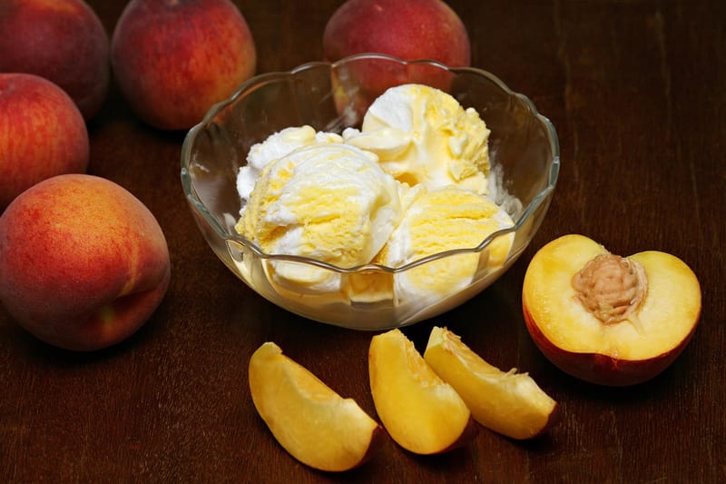 Peach-Ginger Protein Frozen Yogurt