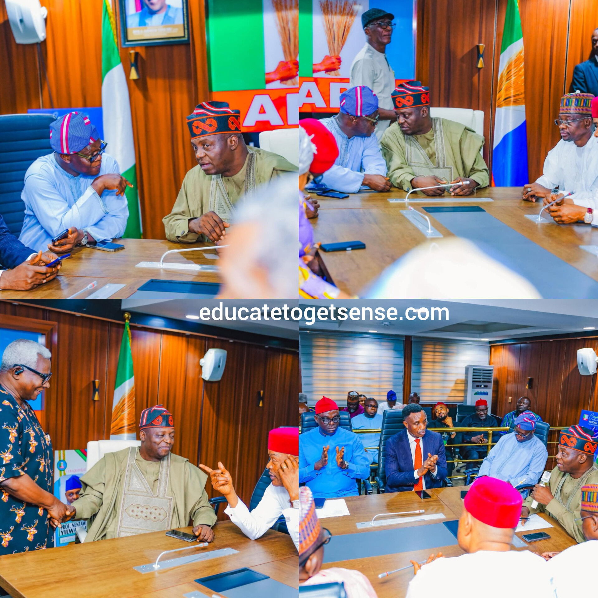 THE NATIONAL CHAIRMAN OF THE ALL PROGRESSIVES CONGRESS (APC), PROFESSOR NENTAWE YILWATDA, ALONGSIDE MEMBERS OF THE NATIONAL WORKING COMMITTEE (NWC), INAUGURATES THE APC CARETAKER COMMITTEE FOR ENUGU STATE.