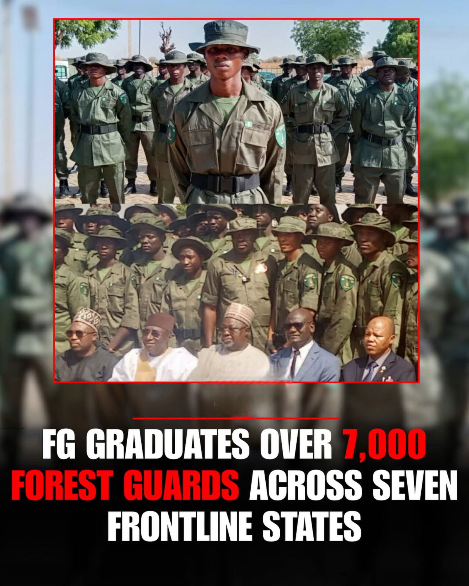 President Tinubu's Forest Guard Initiative kicks off, deploying over 7,000 specially trained personnel to deny criminals sanctuary in the nation's forests.