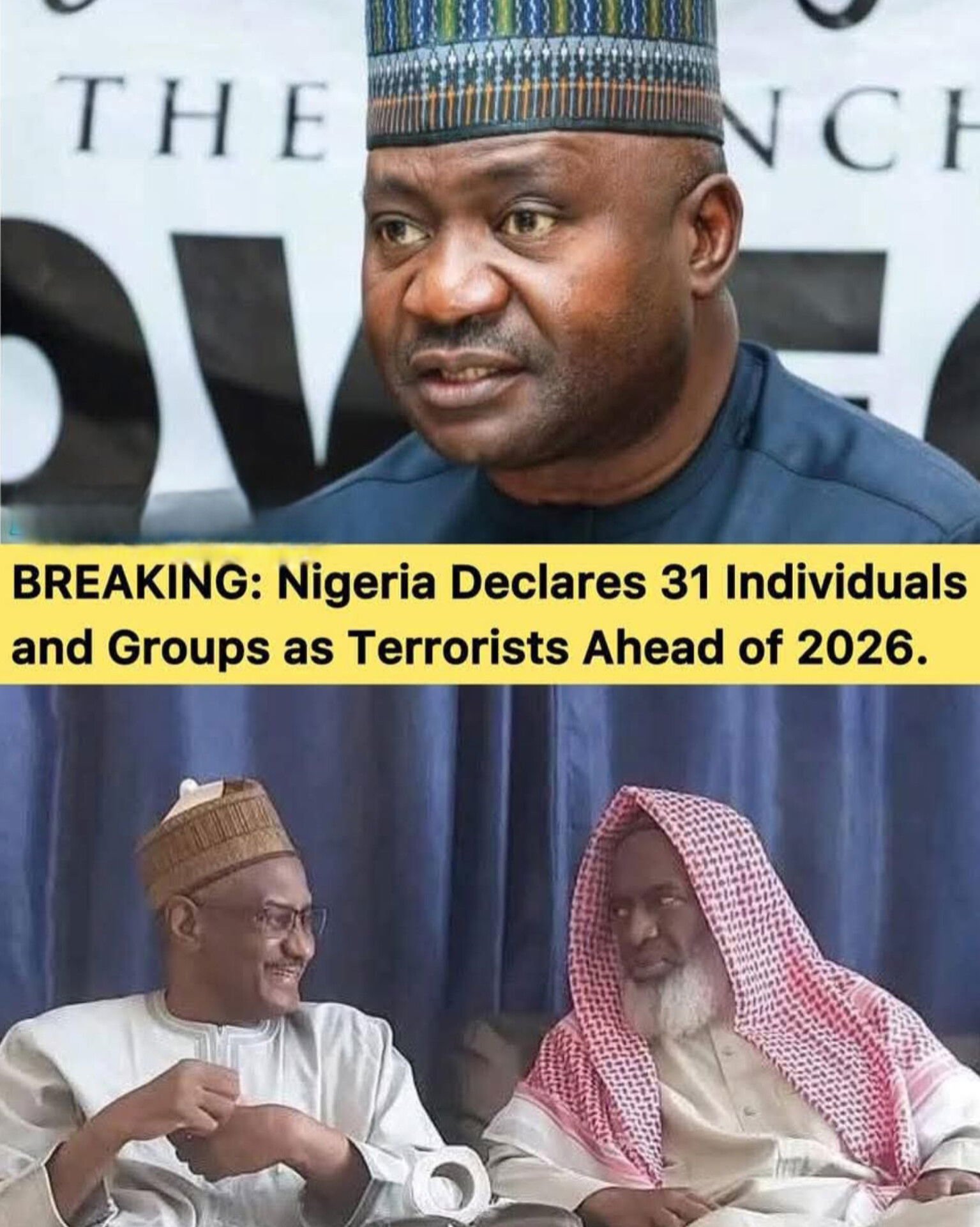 BREAKING: Nigeria Declares 31 Individuals and Groups as Terrorists Ahead of 2026