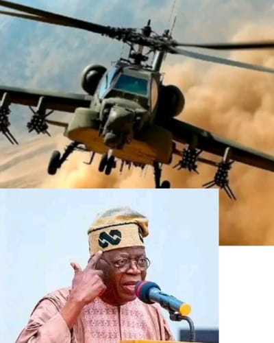 President Tinubu announces the imminent arrival of four US-made attack helicopters, a major boost to Nigeria's aerial firepower in the fight against insecurity.