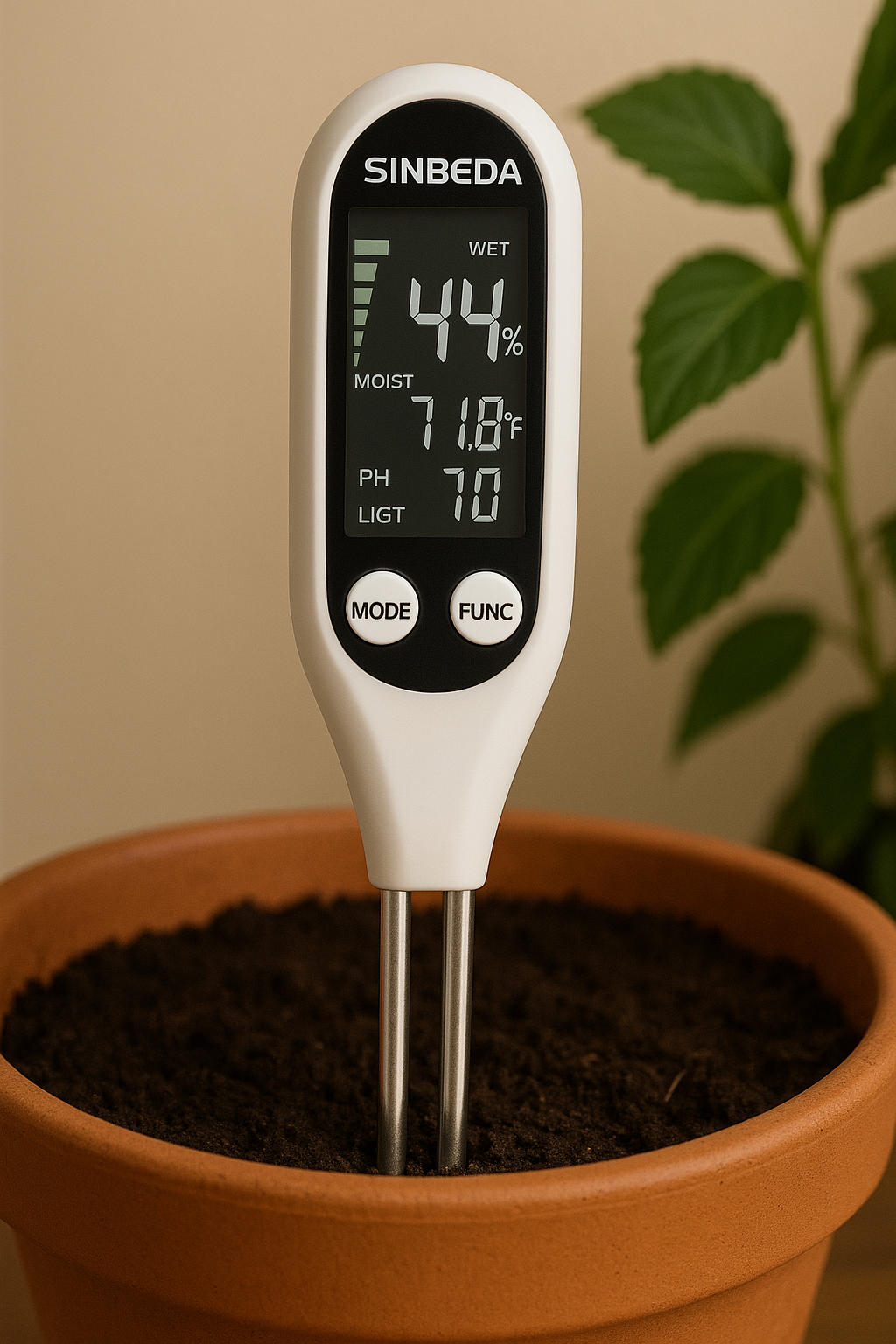 sinbeda Soil Moisture Meter 4 in 1 for HHCC Plant Monitor