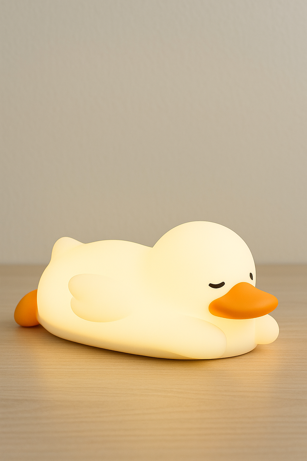HAPPYBAG LED Lying Flat Duck Night Light
