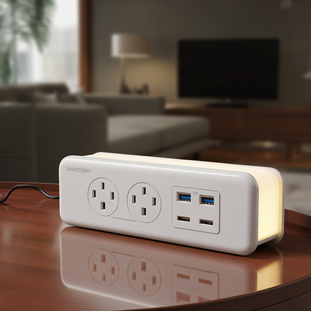 HANYCONY Outlet Extender with Night Light