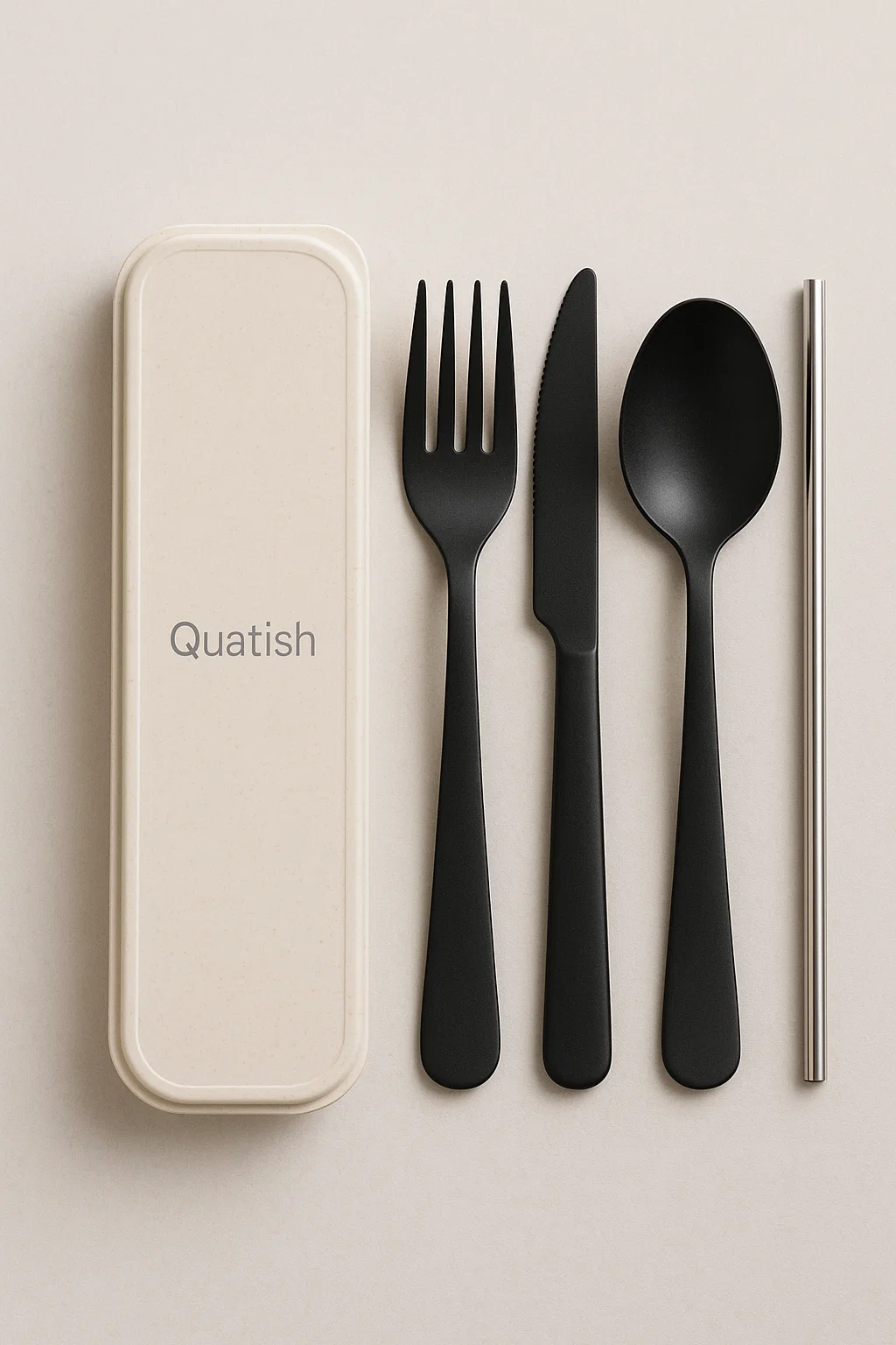 Quatish Travel Utensils with Case
