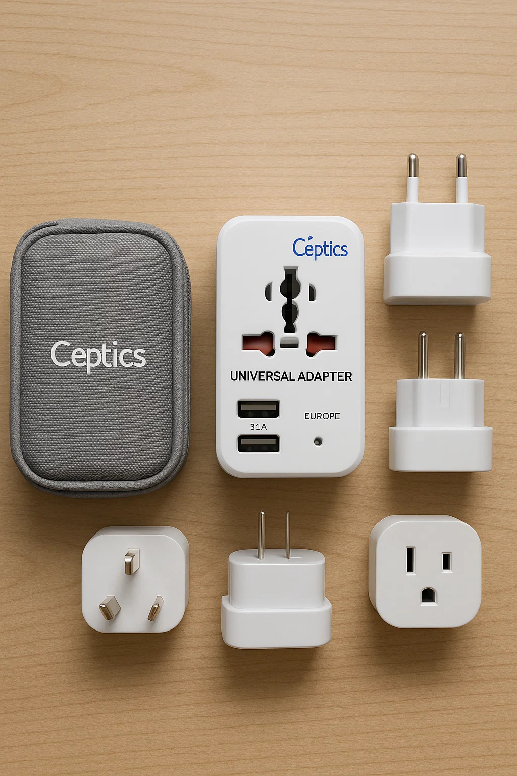 Ceptics Universal Travel Adapter Kit