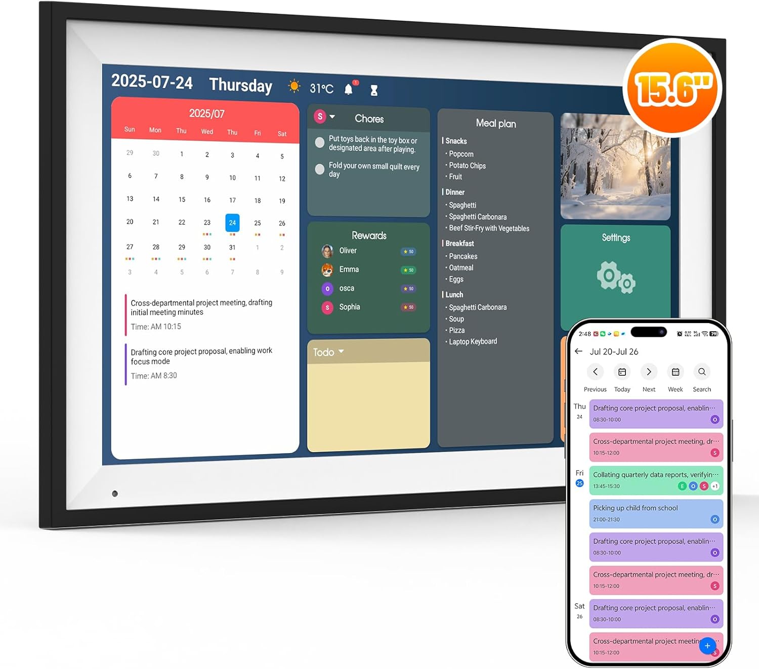 Digital Calendar 15.6