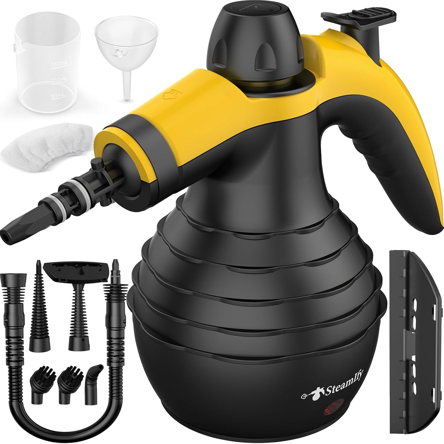Pressurized Handheld Steam Cleaner with 10pcs Accessories & Safety Lock