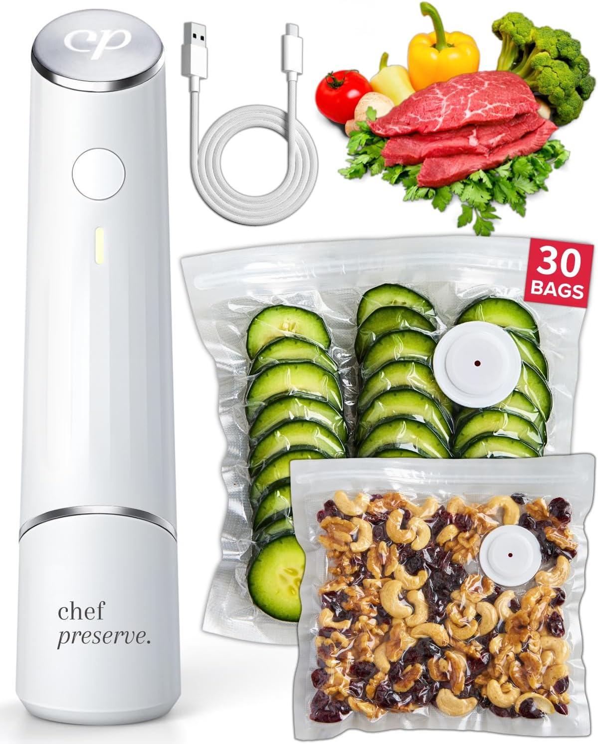  Chef Preserve Compact Vacuum Sealer for Food
