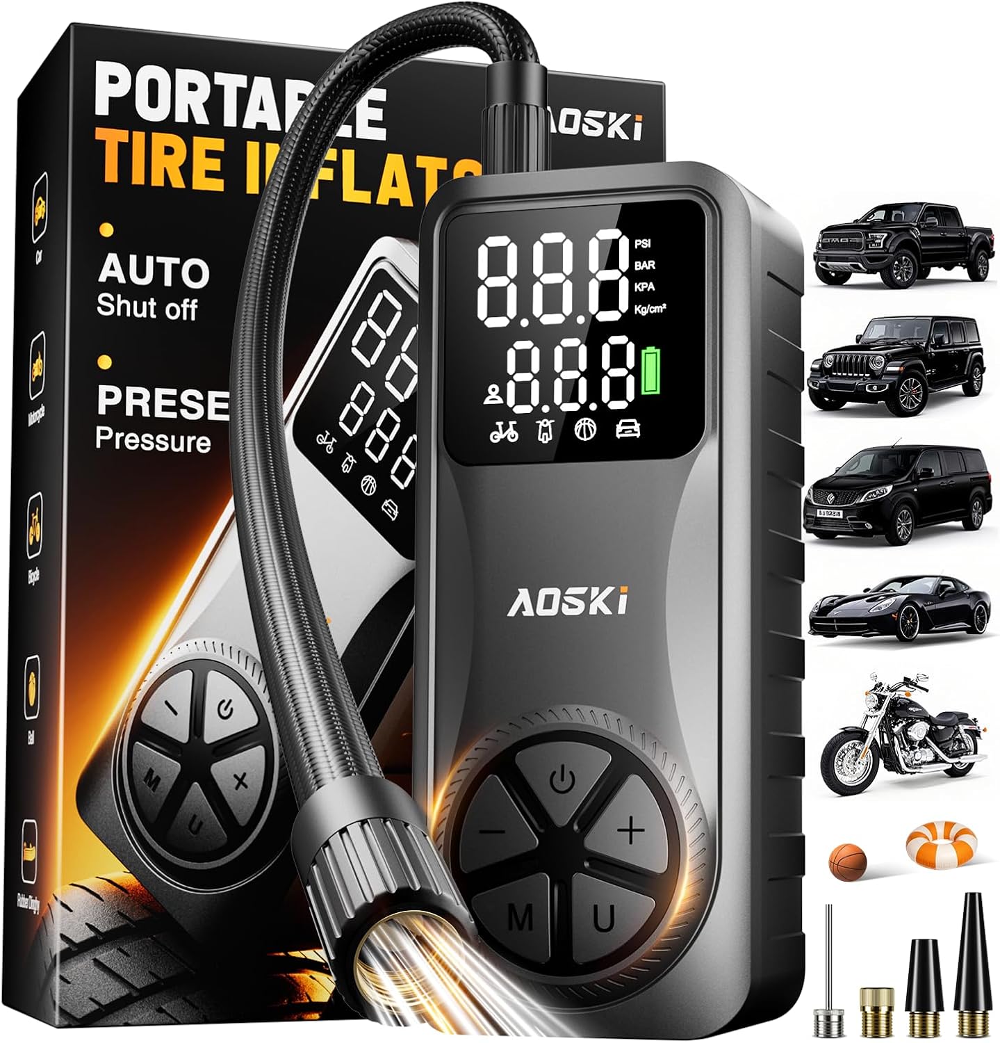 AOSKI Tire Inflator Portable Air Compressor: A Must-Have for Every Car Owner