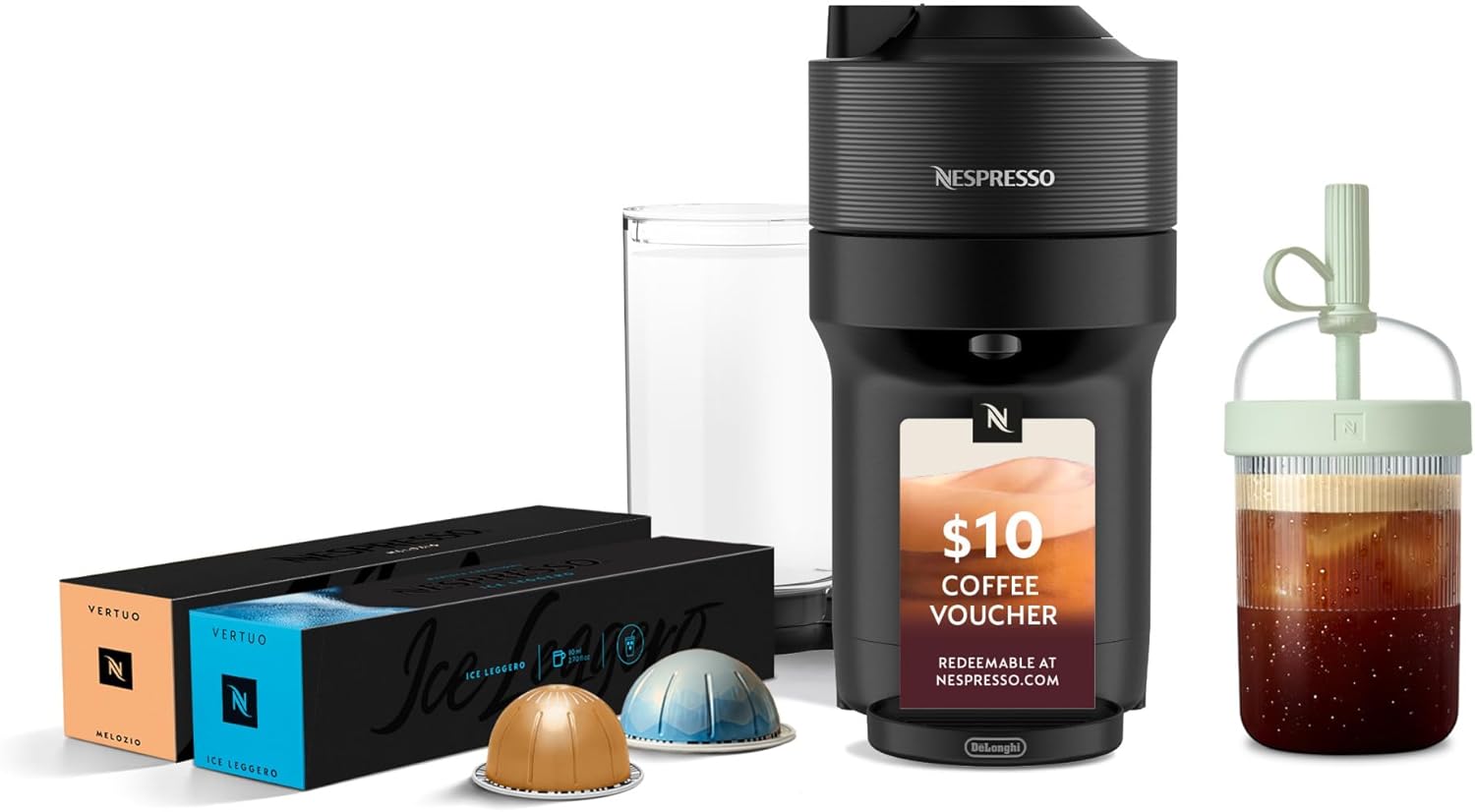 Nespresso Vertuo Pop+ Cold Value Added Bundle with Iced Coffee Tumbler