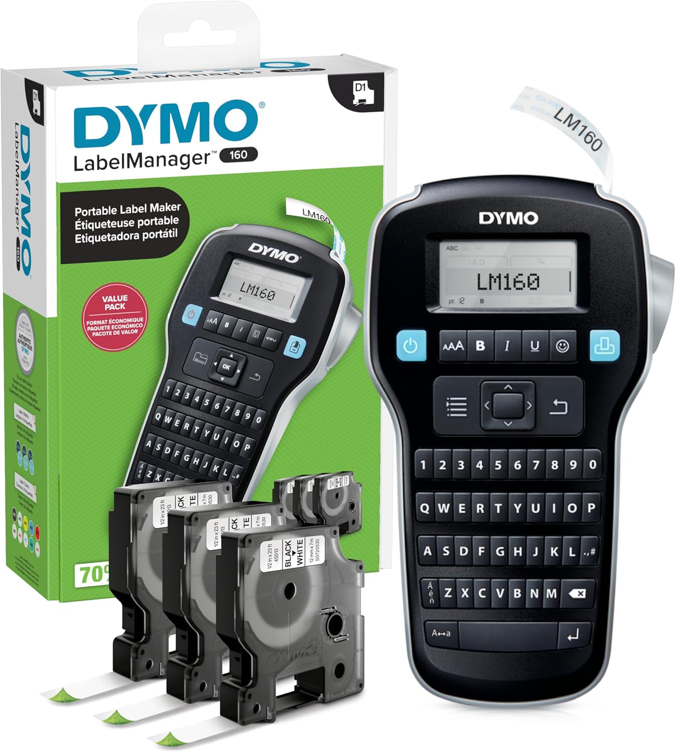 DYMO Label Manager 160 Portable Label Maker Bundle
