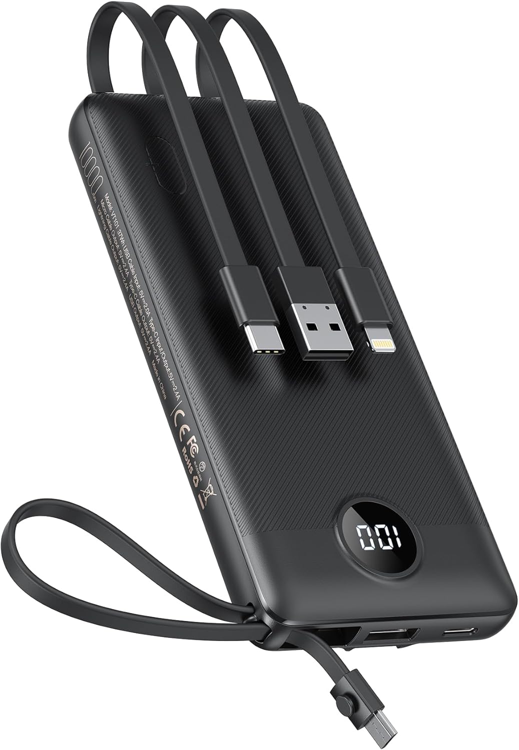 VEEKTOMX Portable Charger (Built-in Cables)