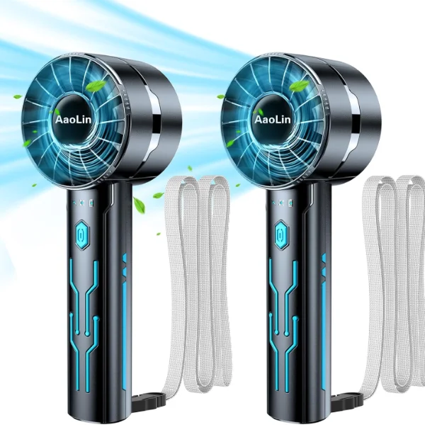 AaoLin 2pcs Portable Handheld Turbo Fan