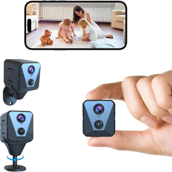 2025 Upgraded Security Camera, 4K HD Mini Nanny Cam for Home with Night Vision