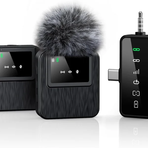 3-in-1 Mini Microphone for iPhone, Android, Camera