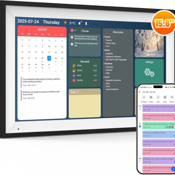 Digital Calendar 15.6" Smart Calendar&Chore Chart