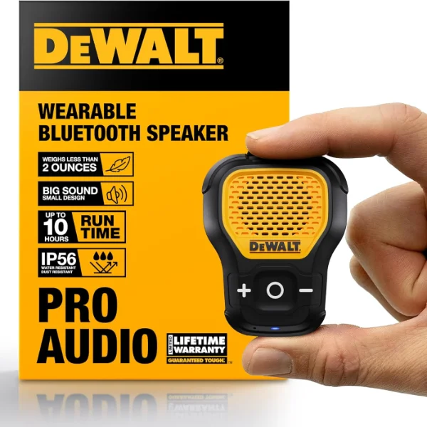 DEWALT Wearable Bluetooth Speaker (Updated Version)