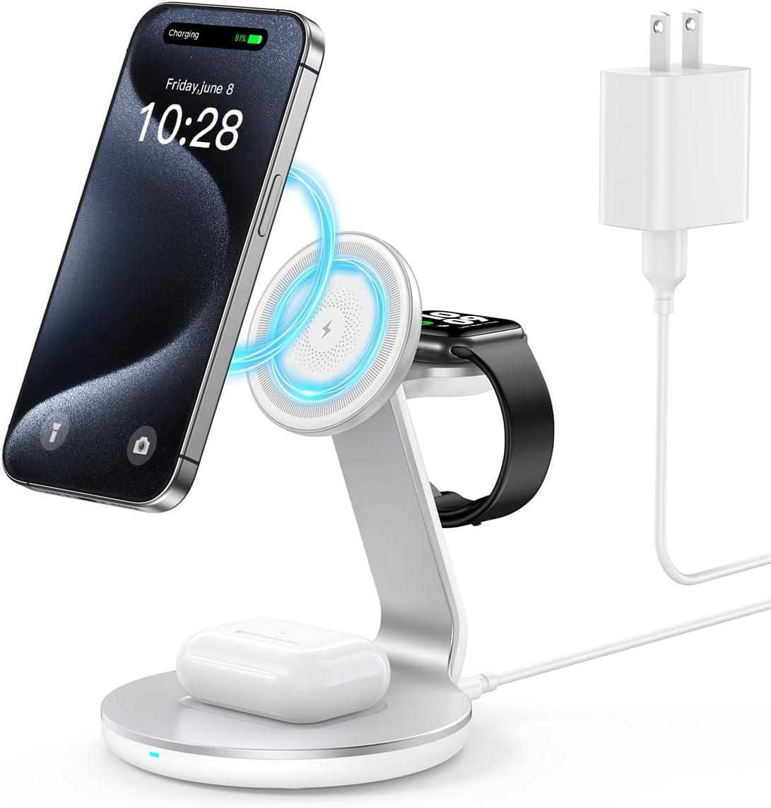 HERRBOL 3 in 1 Charging Station Compatible with Magsafe Charger