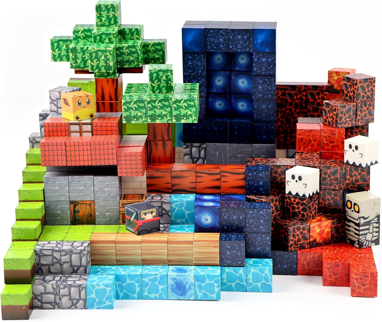 Magnetic Building Block Toy - 144PSC Stacking Construction Set