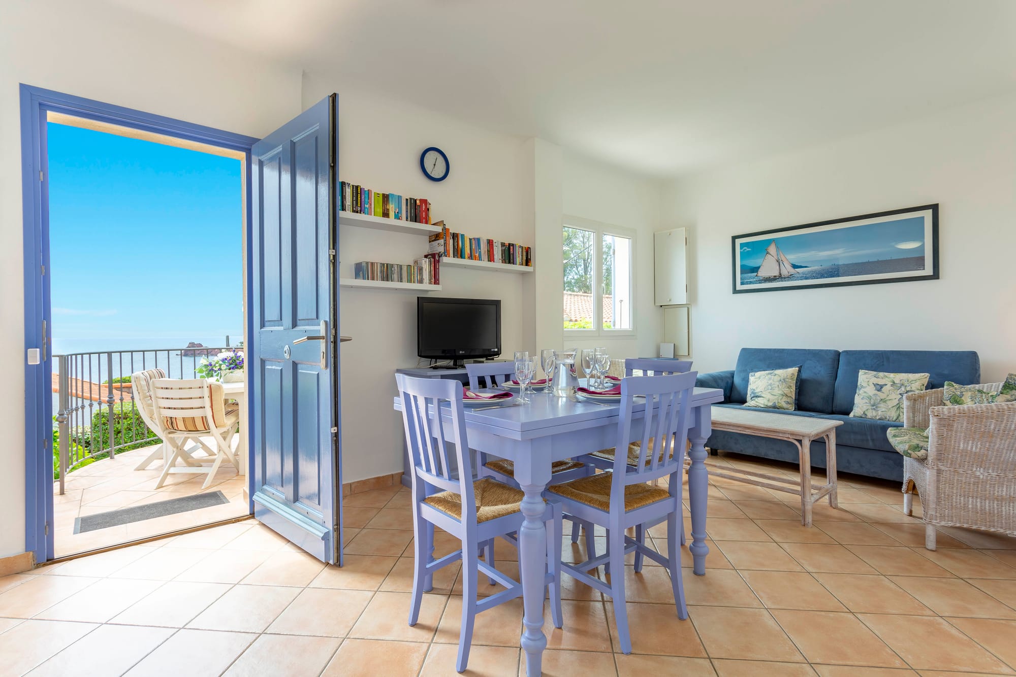 Dining room with sea views