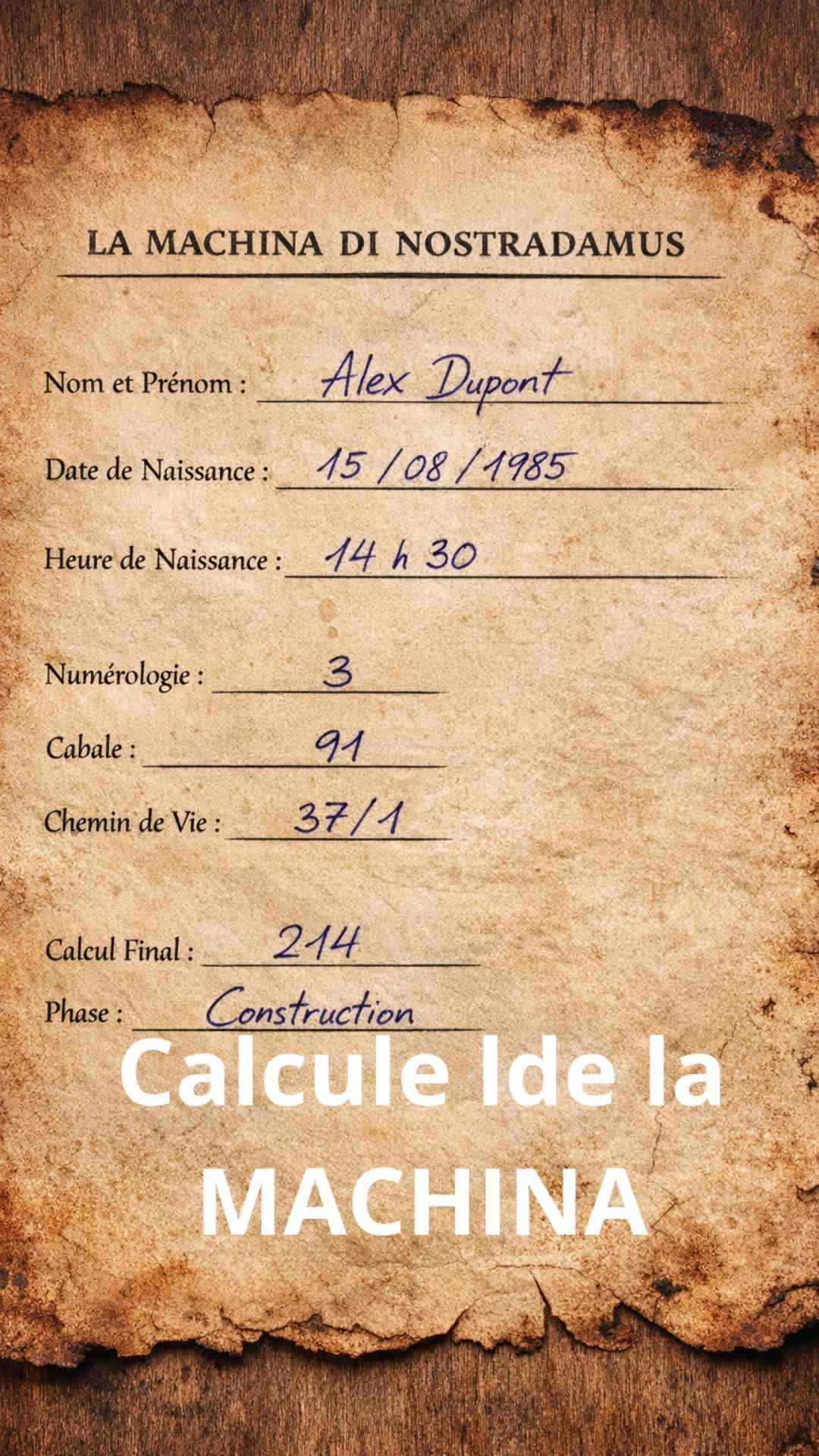 video presentant la MACHINA DI NOSTRADAMUS