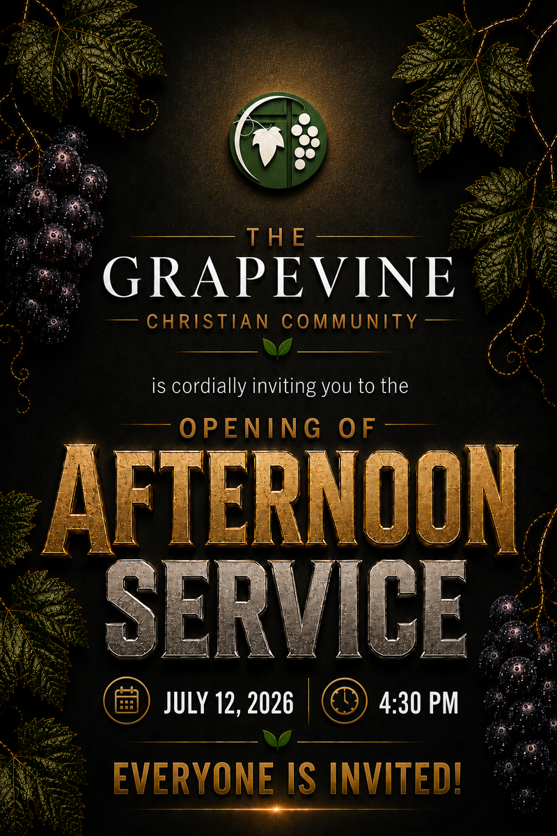 OPENING OF AFTERNOON SERVICE