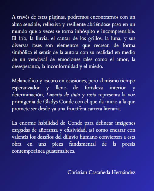 Lunario de tinta y rocío de Gladys Conde