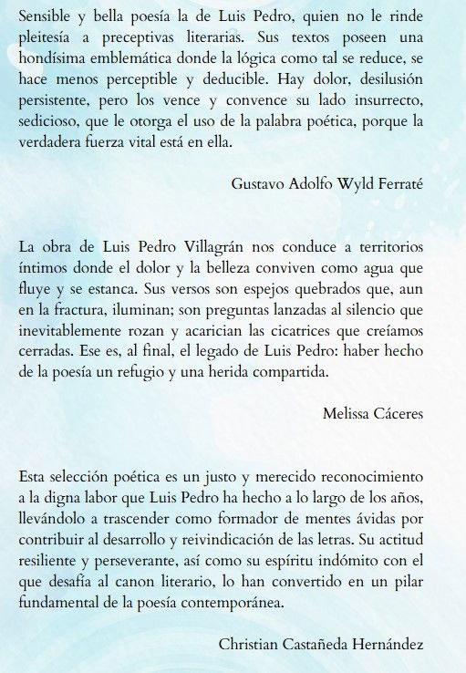 Manantial indómito - Selección poética de Luis Pedro Villagrán Ruiz