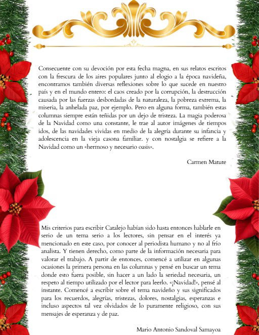 Navidad vista con Catalejo - Mario Antonio Sandoval Samayoa