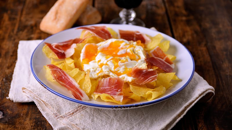Huevos fritos con jamón